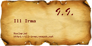 Ill Irma névjegykártya
